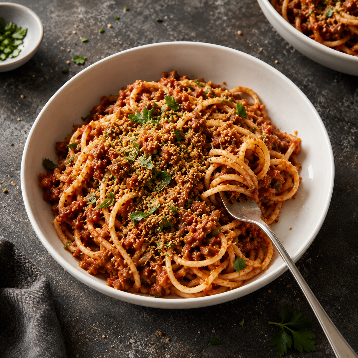 Walnut Mushroom Bolognese