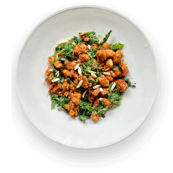 BBQ Chick’n + Garlic Kale