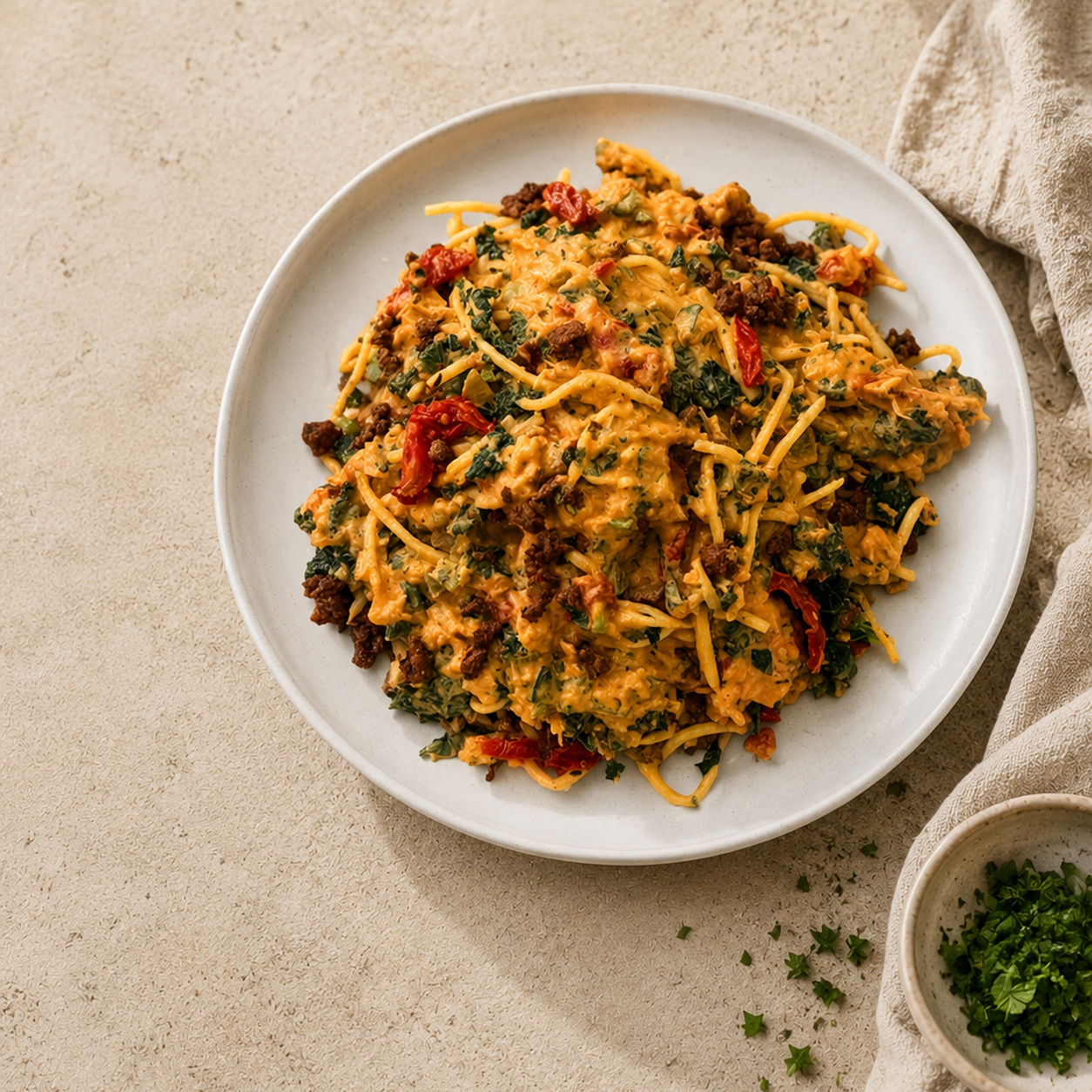 Creamy Tuscan + 'Sausage'