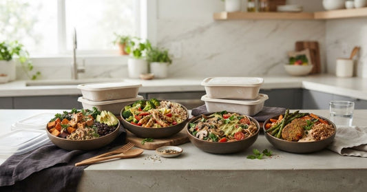 Low-sodium high-protein plant-based frozen meals