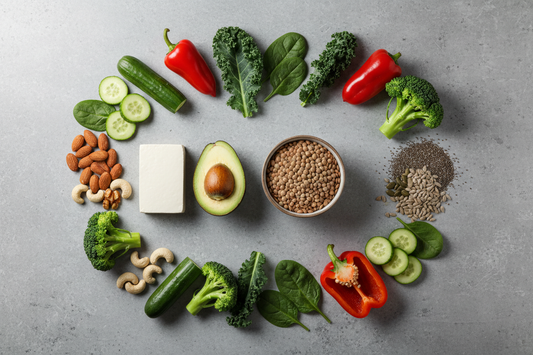 Vegan and low carb plants and nuts