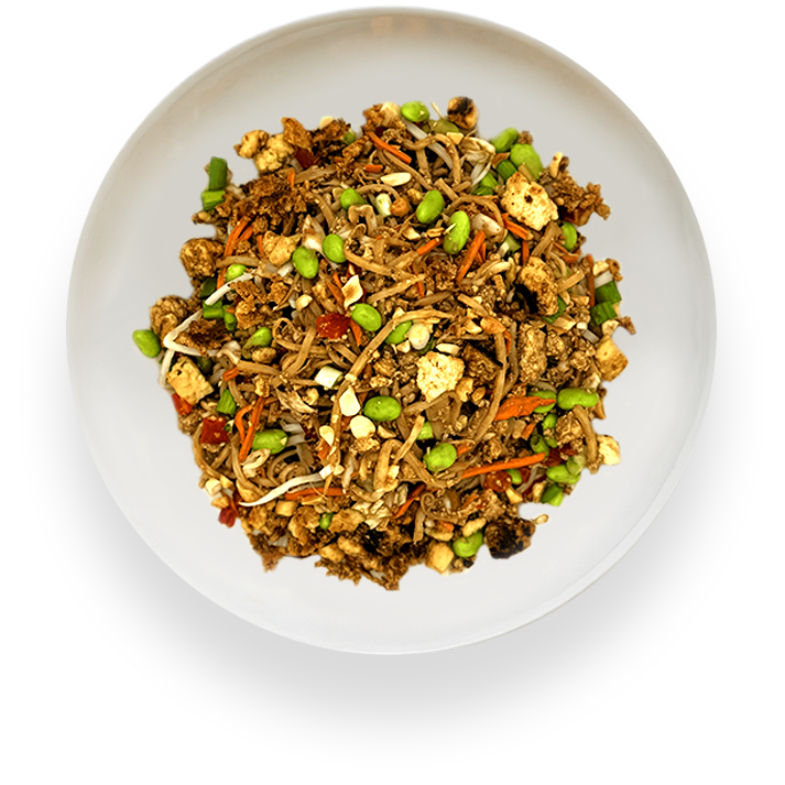 Bangkok Peanut Noodles — low-carb, high-protein vegan meal