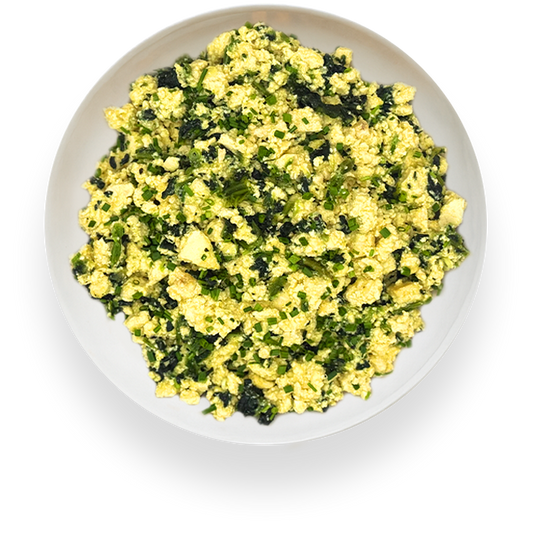 Savory Chive + Garlic Spinach Scramble