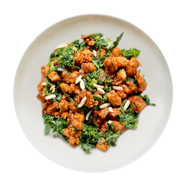 Chopped BBQ Chick'n + Garlic Kale