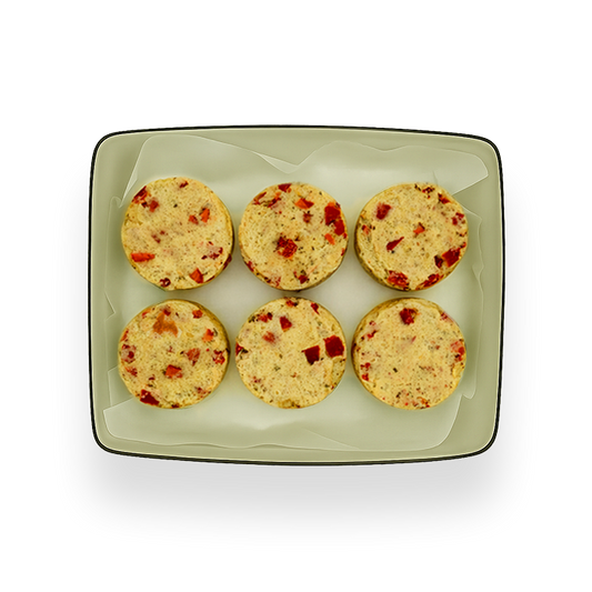 Roasted Red Pepper, 'Egg' + Thyme Bites